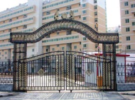 铜旋转门铁艺大门